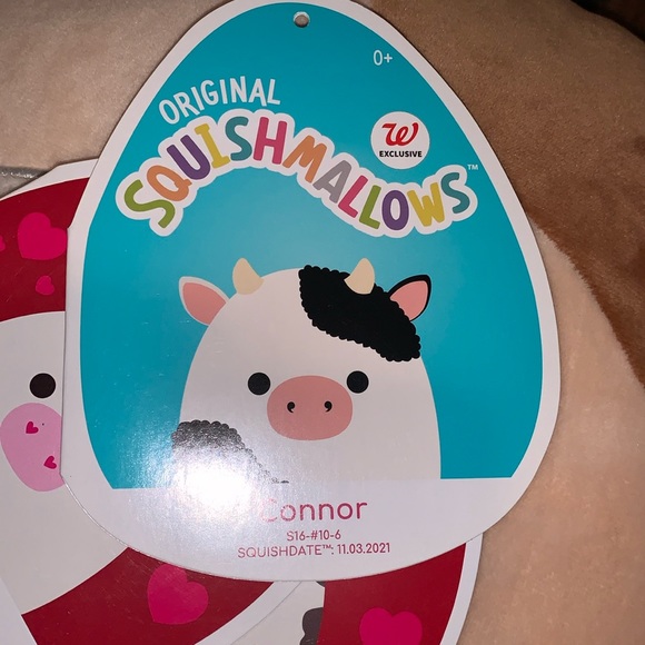 Fuzzy Connor the cow squishmallow 16 inch NWT - Picture 2 of 9